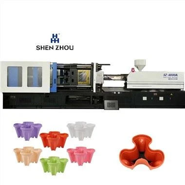 Plastist lillepottide süstimisvormimismasinad